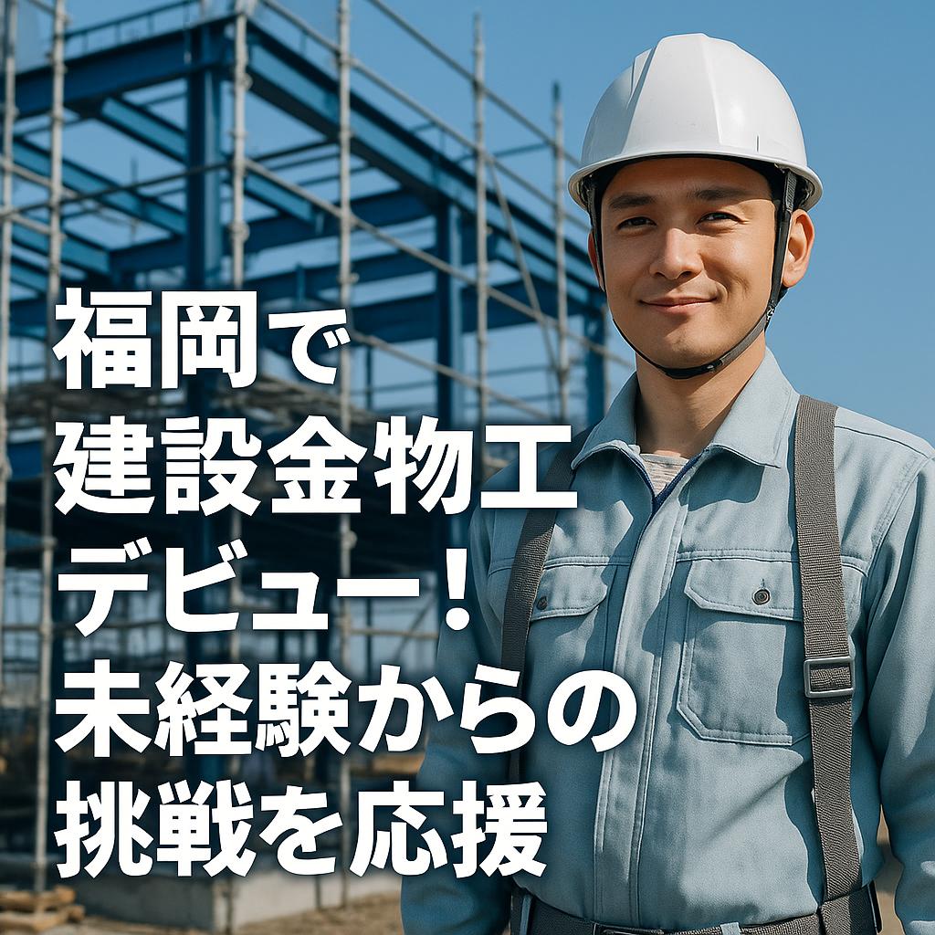 福岡で建設金物工デビュー！未経験からの挑戦を応援